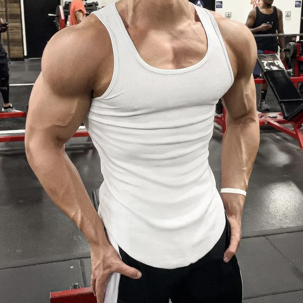 Undershirt Crew Neck - Men's Sport Slim Vest Summer Breathable