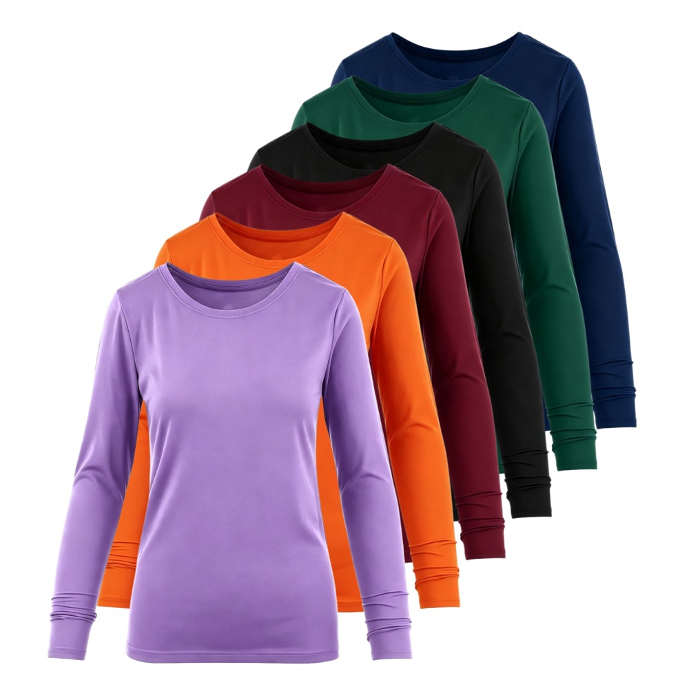 Undershirt Crew Neck - Crew Neck Long Sleeve Scrub Undershirt,